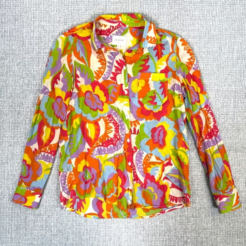 Marni Multicolor Floral Button-Up Top